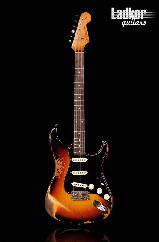 2021 Fender Custom Shop Stratocaster Dual-Mag II Strat Heavy Relic Super Faded Aged 3-Color Sunburst Limited Edition NEW