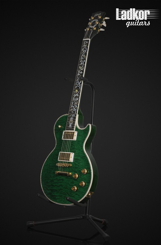 2012 Gibson Custom Shop Les Paul Ultima "Tree of Life" Trans Green Quilt Top