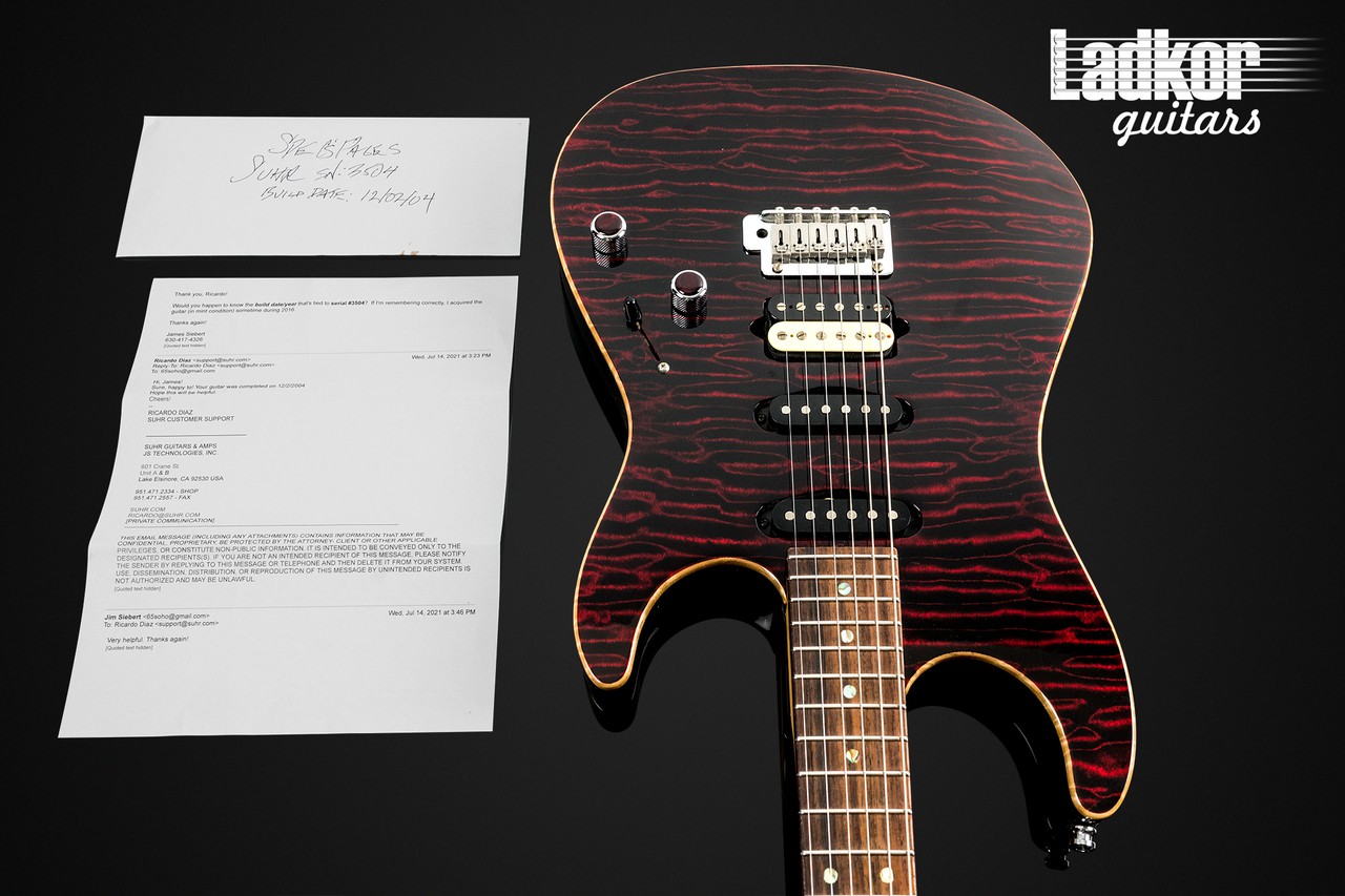 2004 Suhr Standard Custom Chili Pepper Red Quilt