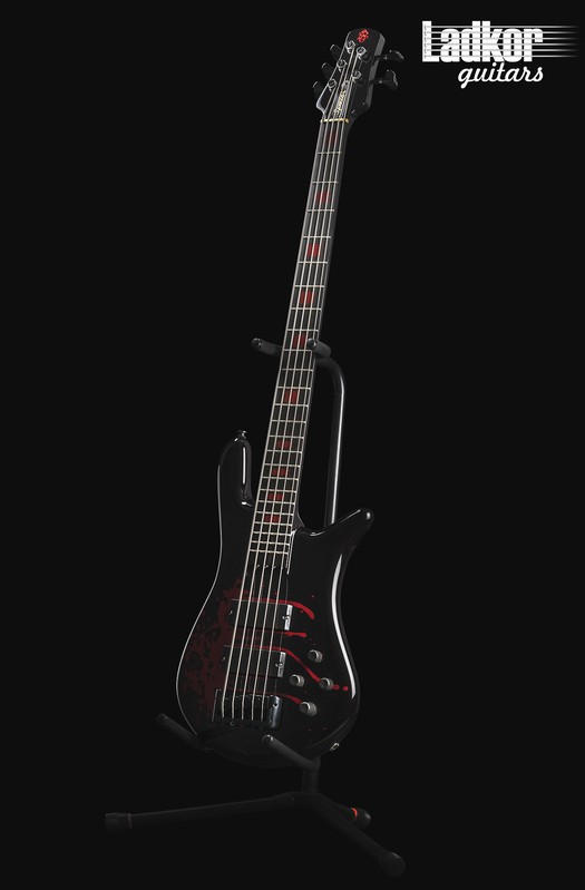 Spector Euro 5 LX Alex Webster Blood Red Drip Cannibal Corpse Signature 5 String Bass NEW