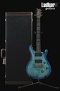 2021 PRS Custom 24 Piezo Wood Library LadkorGuitars 10th Anniversary Satin Makena Blue #2 Roasted Flame Maple Neck Hand Selected Blackwood FB NEW