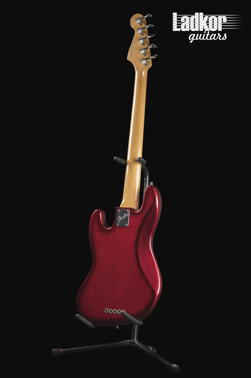 1996 Fender American Standard Jazz V Bass Candy Apple Red 50th