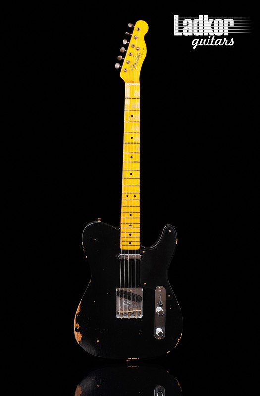 2021 Fender Custom Shop Telecaster Roasted Pine Double Esquire Relic Aged Black NAMM Limited Edition NEW