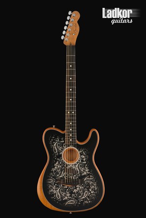 Fender American Acoustasonic Telecaster Black Paisley Limited Edition NEW