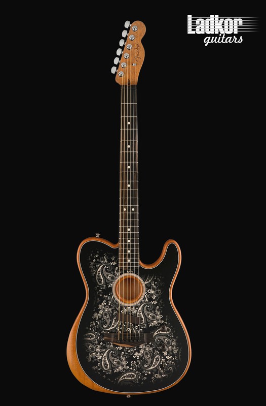 Fender American Acoustasonic Telecaster Black Paisley Limited Edition NEW