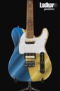 JK Custom Glorycaster Tele Blue and Yellow Waving Flag NEW