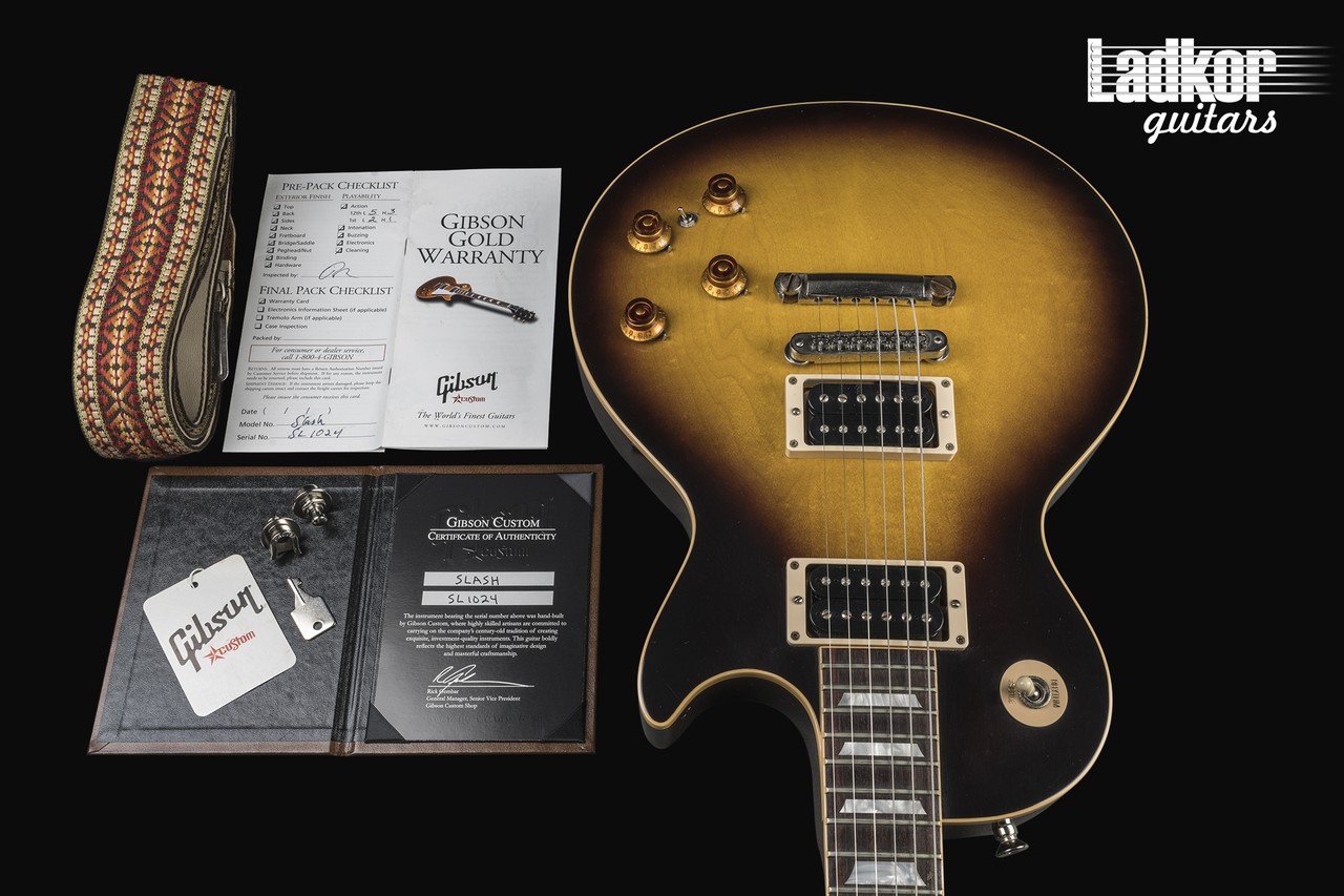 slash tobacco burst 2012 Gibson Custom Shop Slash Piezo Dark Tobacco Burst