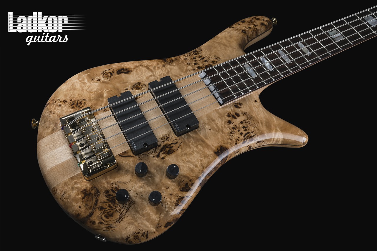 Spector Euro5 LX Poplar Burl Natural Gloss 5 String Bass NEW