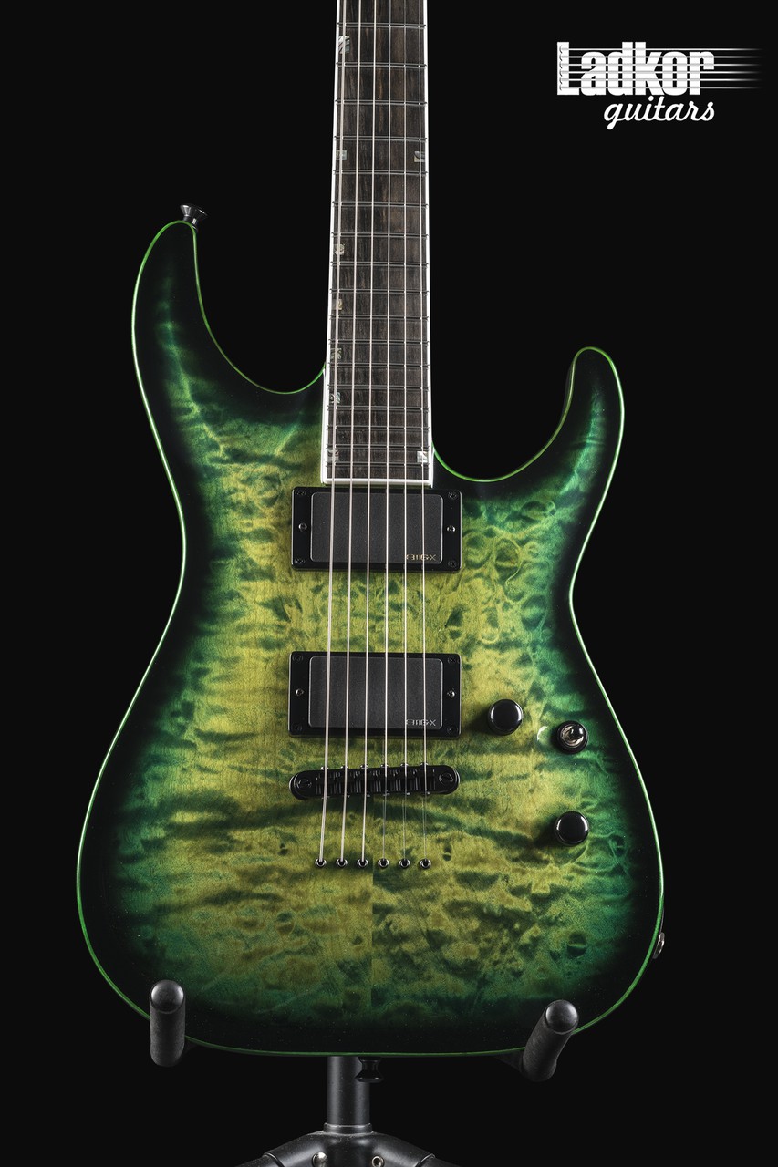ESP USA Horizon-II Quilt Maple Top Dark Lime Sunburst w