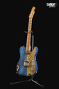 JK Custom Glorycaster Tele Satin Blue and Yellow Cracked Flag Relic NEW