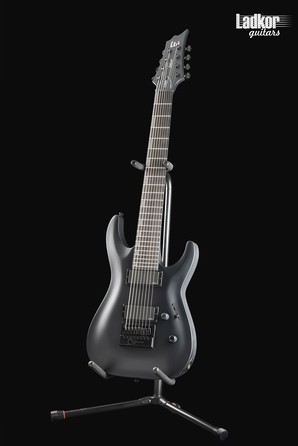 ESP LTD H-1008 Baritone Evertune Black Satin NEW