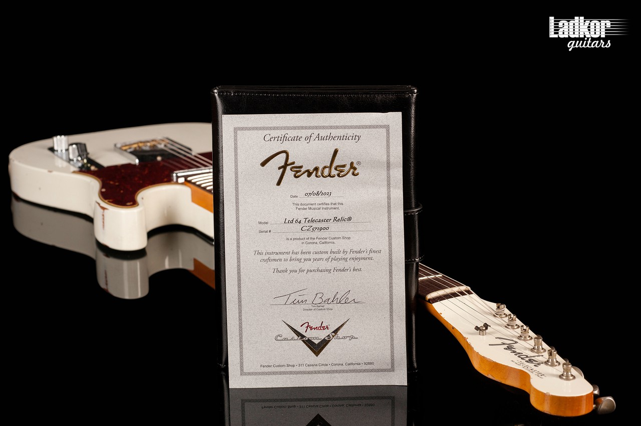 Fender Custom Shop '64 Telecaster Aged Olympic White Relic