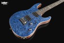 Suhr Custom Modern HH Satin Trans Blue Waterfall Burl Maple Black Limba Rosewood Neck Ebony FB Reverse Headstock NEW