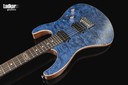 Suhr Custom Modern HH Satin Trans Blue Waterfall Burl Maple Black Limba Rosewood Neck Ebony FB Reverse Headstock NEW