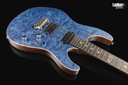 Suhr Custom Modern HH Satin Trans Blue Waterfall Burl Maple Black Limba Rosewood Neck Ebony FB Reverse Headstock NEW