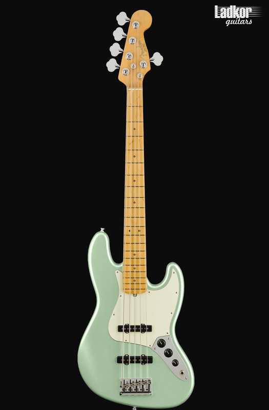 Fender American Professional II Jazz Bass V Mystic Surf Green 5 String NEW