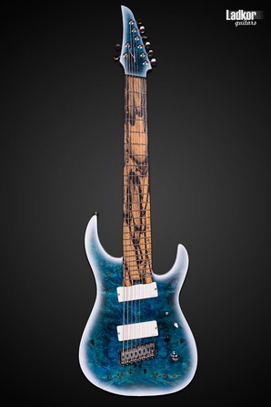 Legator N8FOD Arctic Blue Ninja Fanned Fret Multiscale 8 String Overdrive Series Palemoon Ebony NEW
