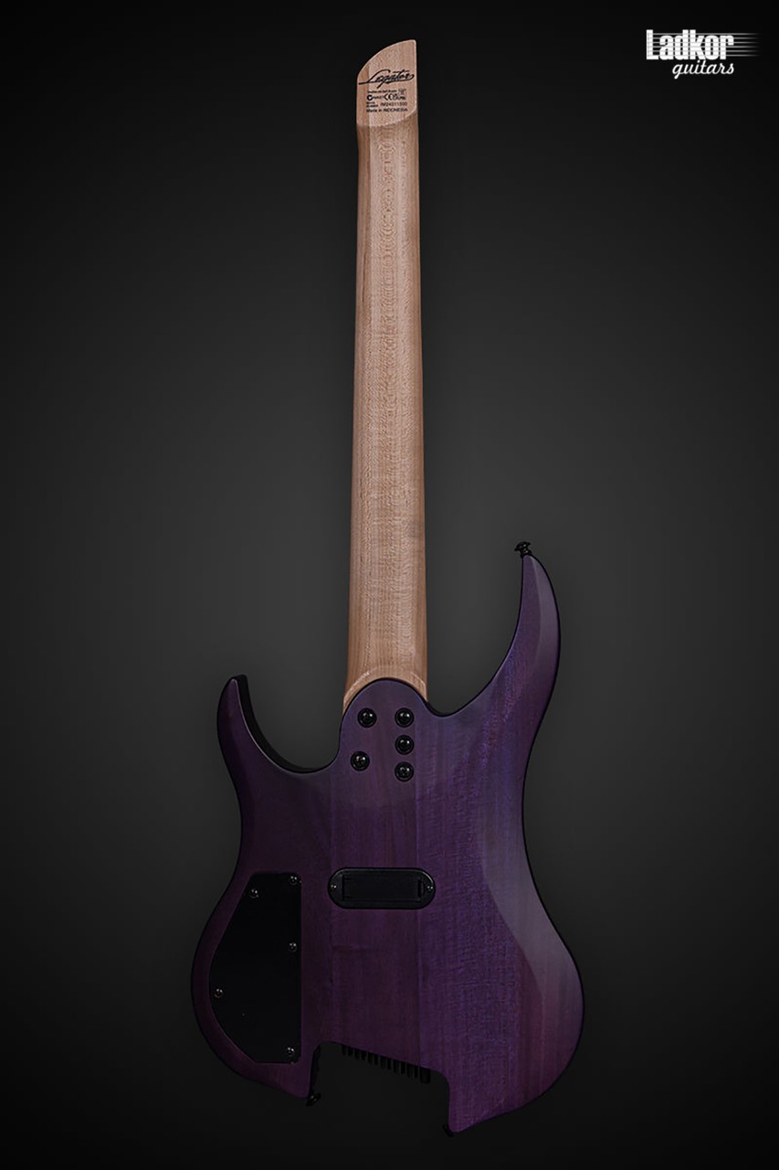 Legator G7FSS Purple Flame Maple Ghost Satin Headless Fanned Fret
