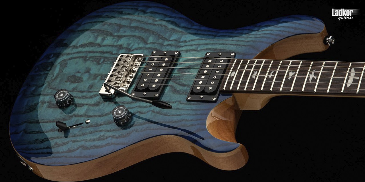PRS SE Custom 24 Burled Ash Lake Blue Limited Edition 1 Of 1000 NEW
