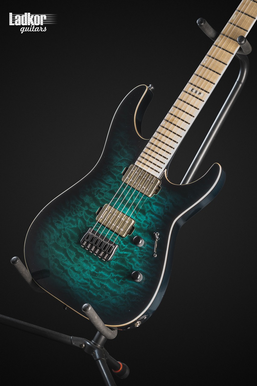 ESP E-II M-II NT Black Turquoise Burst Bare Knuckle NEW