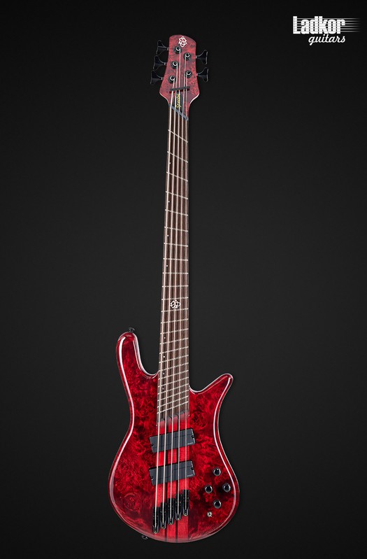 Spector NS Dimension 5 Inferno Red Multi-Scale 5 String Bass NEW