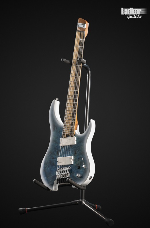 Legator G7FOD Arctic Blue Ghost Headless Fanned Fret Multi-Scale 7 String Fishman Fluence Overdrive Series NEW