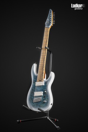 Legator N8FOD Arctic Blue Ninja Fanned Fret Multiscale 8 String Overdrive Series Palemoon Ebony NEW