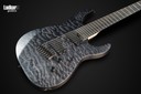 Legator N7FSS Black Quilt Maple Ninja Satin Fanned Fret Multi-Scale 7 String Super Shred Series NEW