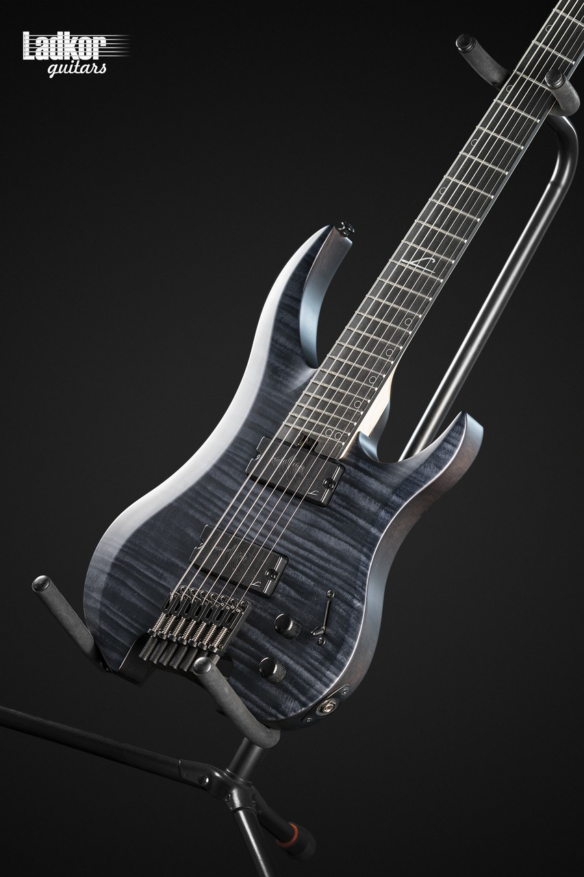 Legator G7FSS Black Flame Maple Ghost Satin Headless Fanned Fret