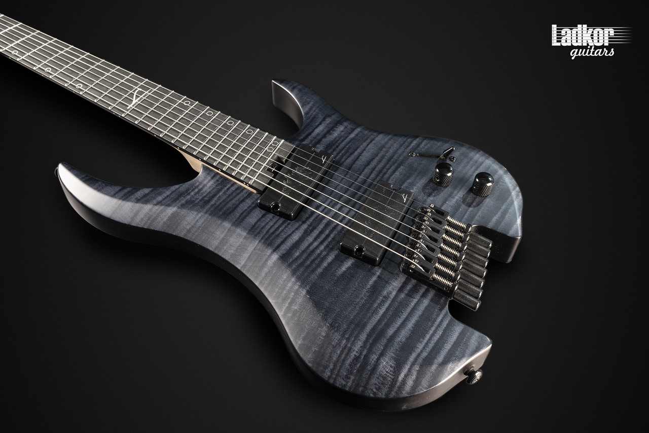 Legator G7FSS Black Flame Maple Ghost Satin Headless Fanned Fret