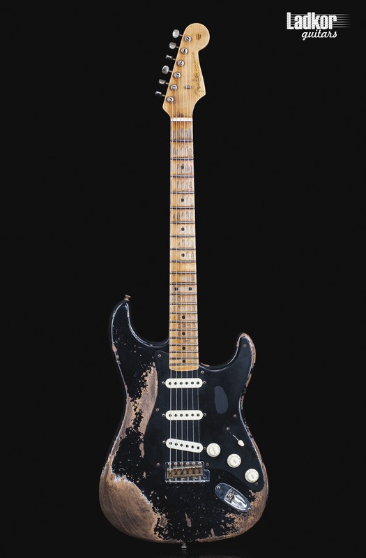 Fender Custom Shop LTD Poblano Strat Super Heavy Relic Stratocaster Aged Black Limited Edition