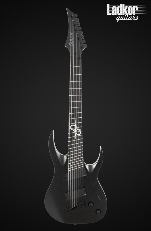 Solar A1.8ABOP-FF Black Open Pore Matte 8 String