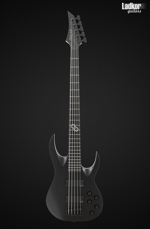 Solar AB1.5BOP Black Open Pore Matte 5 String Bass Guitar