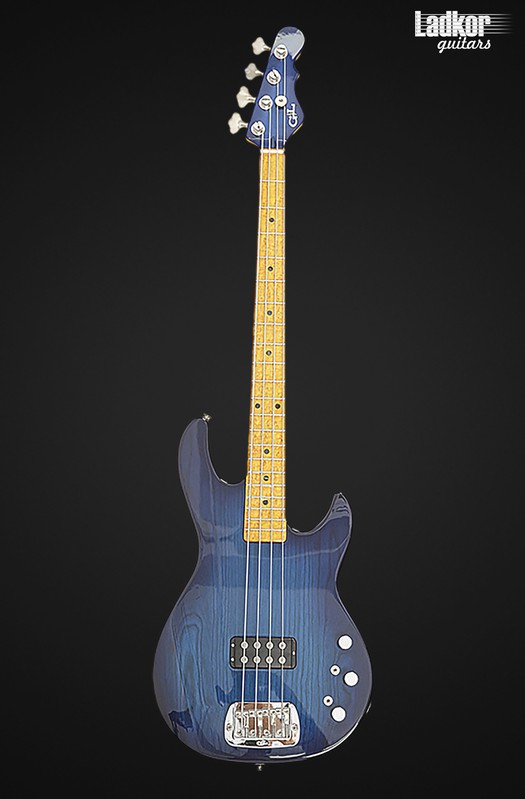 G&L USA Custom L1200 Blue Transparent 4 String Bass