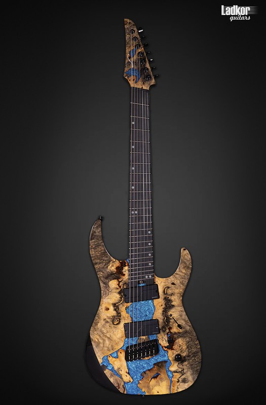 Legator Ninja X7F Caribbean Blue Fanned Fret Multi Scale 7 String X Series