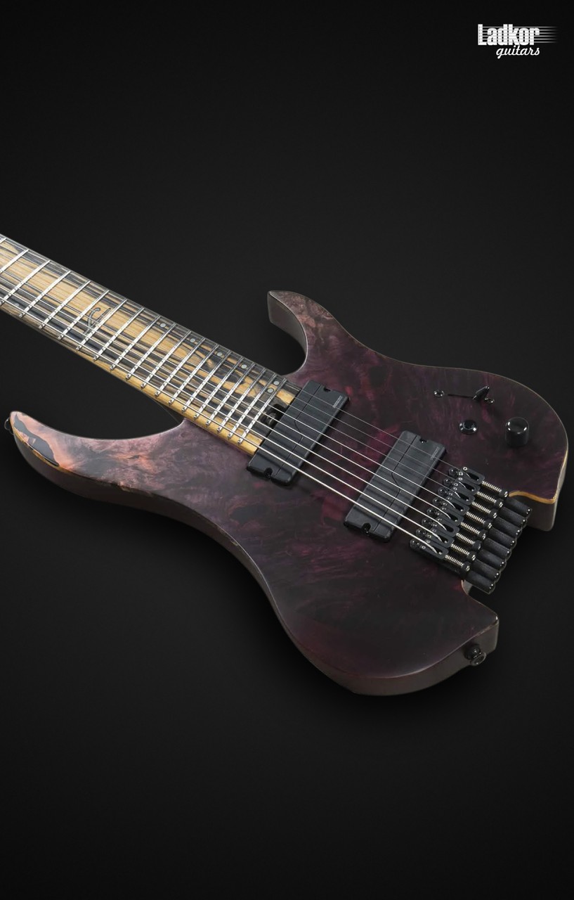 Legator G8FX Ruby Ghost Headless Fanned Fret Multi Scale 8 String