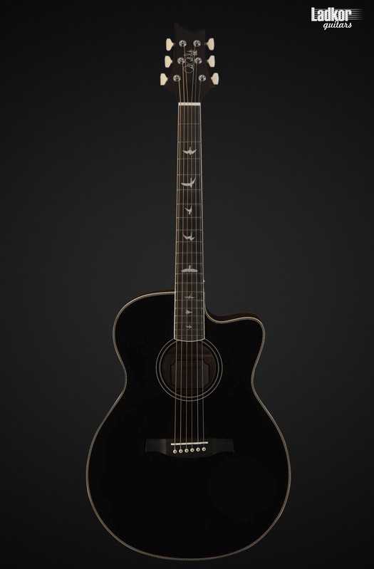PRS SE A20E Black Top Gloss Top with Vintage Mahogany Satin Back & Sides Angelus Acoustic Electric Guitar