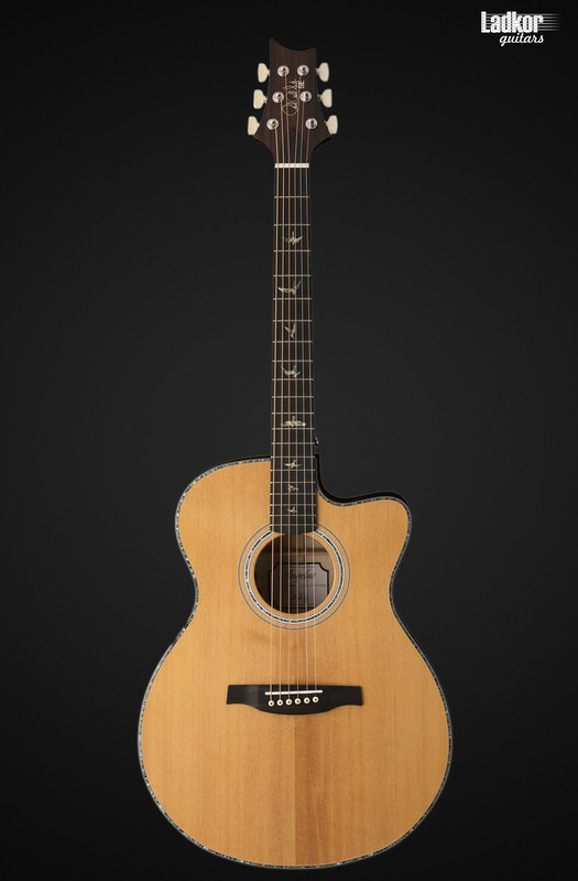 PRS SE A50E Natural With Black Gold Burst Maple Angelus Acoustic Electric Guitar