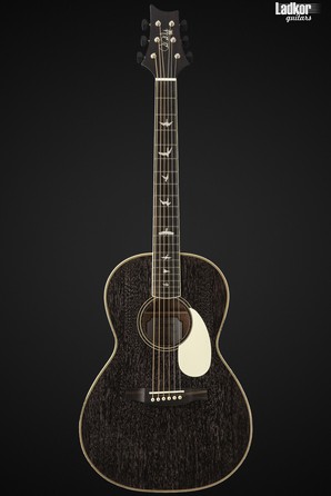 PRS SE P20E Black Dog Hair Gloss Top with Satin Back & Sides Parlor Acoustic Electric Guitar