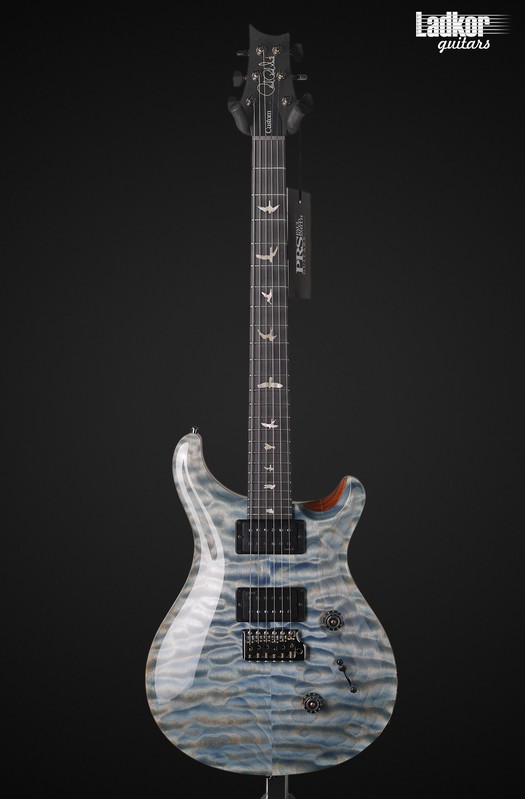 PRS Custom 24 Faded Indigo Quilt Artist Top Awabi Birds