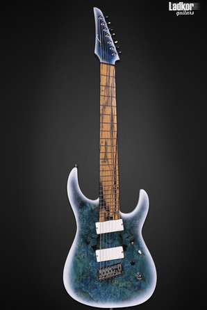 Legator N7FOD Arctic Blue Ninja Fanned Fret MultiScale 7 String Overdrive Series Palemoon Ebony