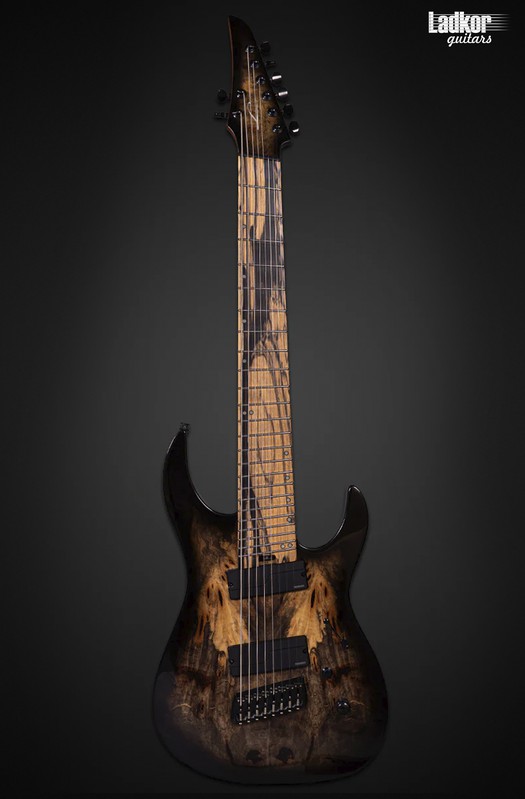 Legator N8FOD Jupiter Burst Ninja Fanned Fret MultiScale 8 String Overdrive Series Palemoon Ebony