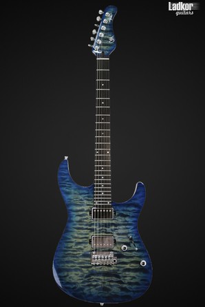 Mayones Aquila Elite S 6 Lagoon Burst Gloss Quilted Maple 4A Swamp Ash T.E.W. T-2BLU-B-G