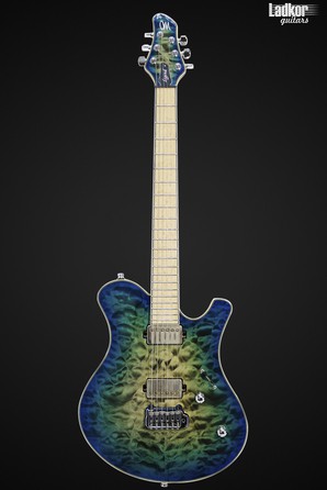 Mayones Legend 6 V22 Trans Aquamarine 2 Tone Burst Quilted Maple 4A Birdseye Maple