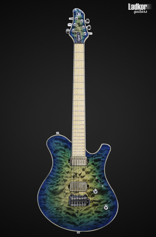 Mayones Legend 6 V22 Trans Aquamarine 2 Tone Burst Quilted Maple 4A Birdseye Maple