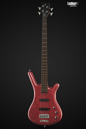 Warwick Teambuilt Pro Series Corvette Ash, 4-String A/A Burgundy Red Transparent Satin