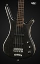 Warwick Teambuilt Pro Series Corvette Ash, 4-String A/A Nirvana Black Transparent Satin