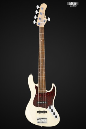 Sadowsky MetroLine 21-Fret Vintage J/J Alder Solid Olympic White High Polish 5 String Bass