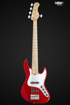 Sadowsky MetroExpress 21-Fret Vintage J/J Maple Candy Apple Red Metallic 5 String Bass