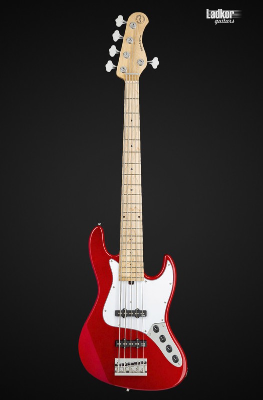 Sadowsky MetroExpress 21-Fret Vintage J/J Maple Candy Apple Red Metallic 5 String Bass